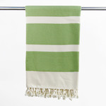 The Soul Store Selection Hamamdoek van biologisch katoen - Spring Green Stripe