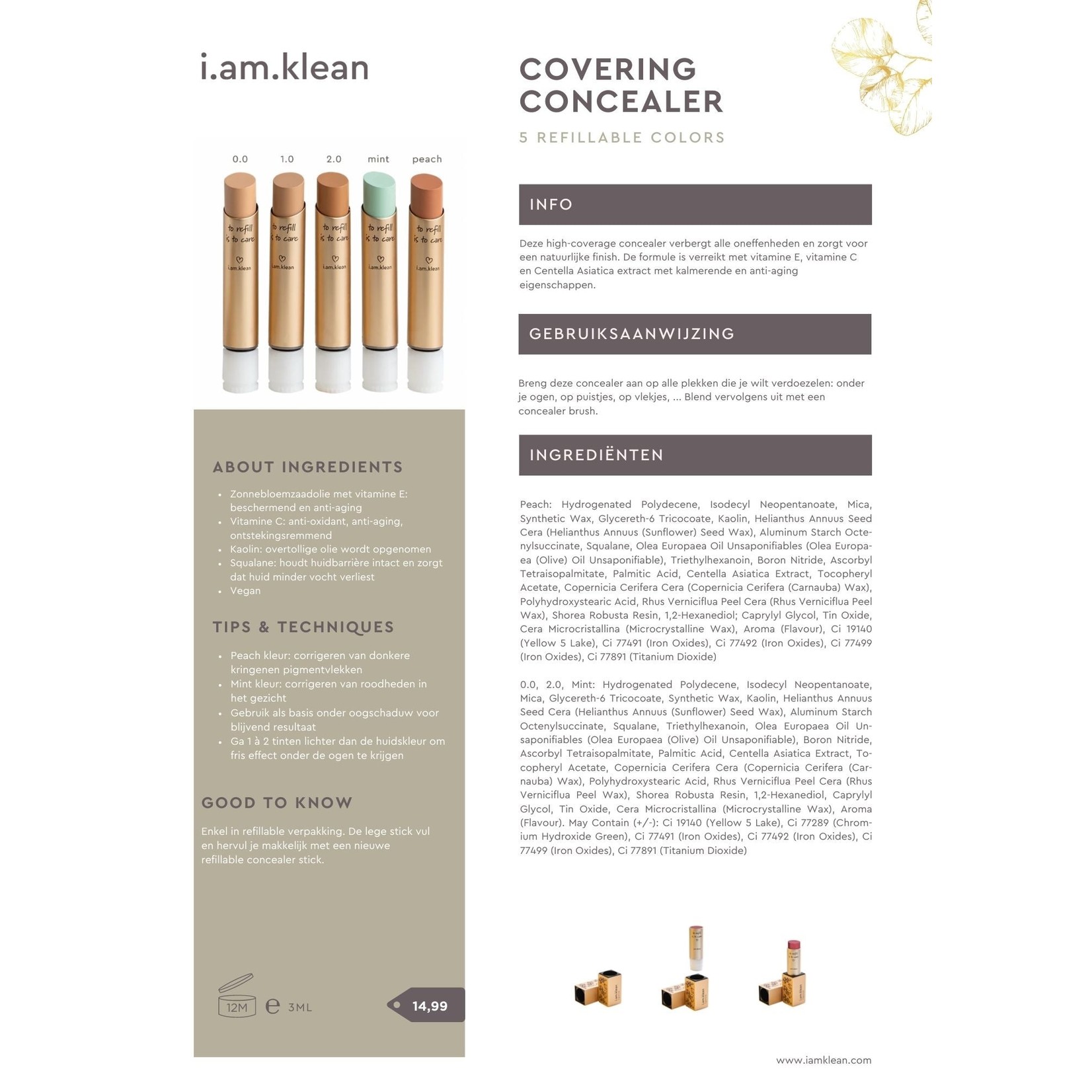 i.am.klean Refill Concealer stick