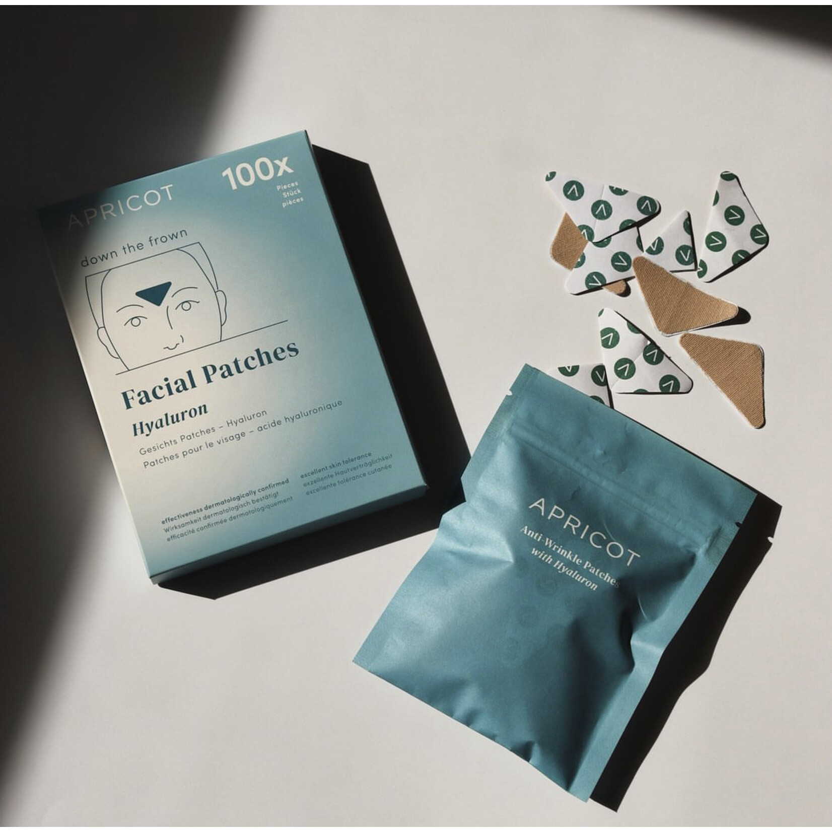 Apricot Frown Patches - down the frown