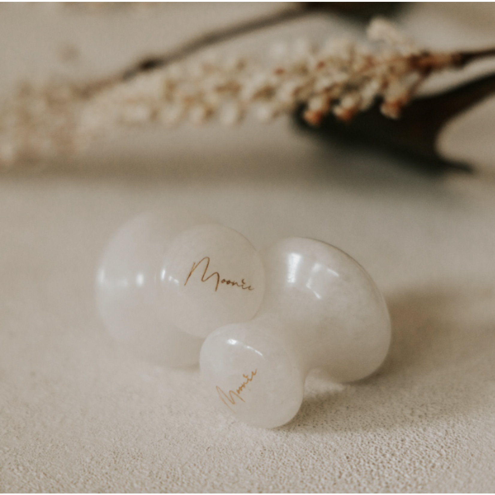 Moonie Gua Sha Mushroom Tools - Witte Jade