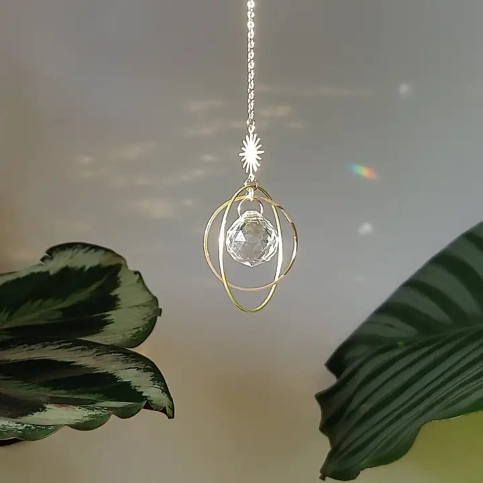 The Soul Store Selection STAR • Zonnevanger in Messing & Glas Kristal