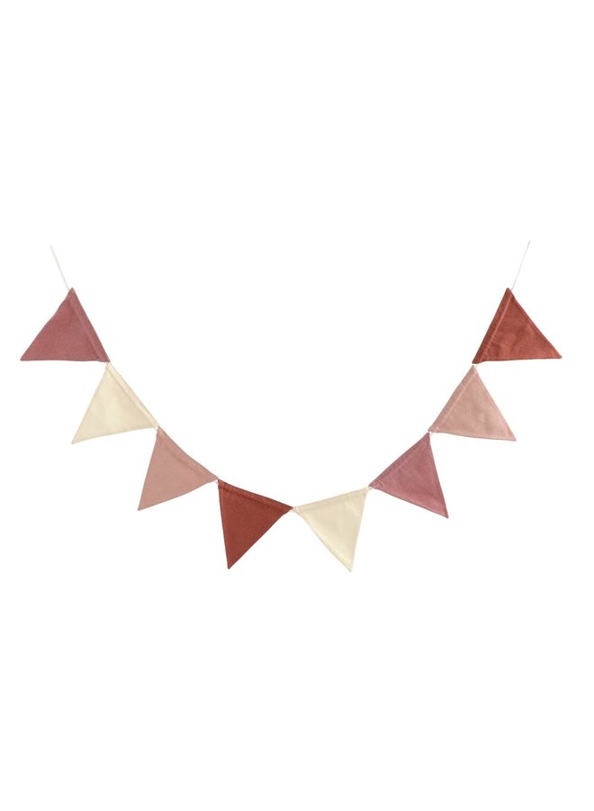 Bunting, double-sided, blossom pink