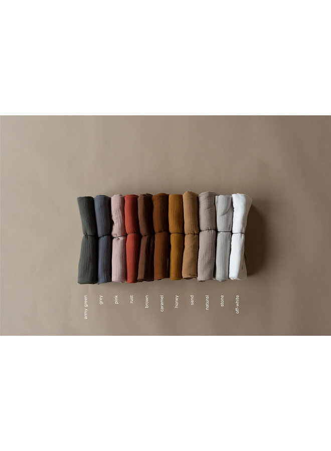 Diaper | uni mousseline | available in 10 colours