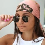 Love Ibiza Satijnen bandana sjaal leo chain pink