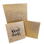 Eve's Gifts Cadeauzakje (S) 16x3x18 cm | Confetti Dot Gold