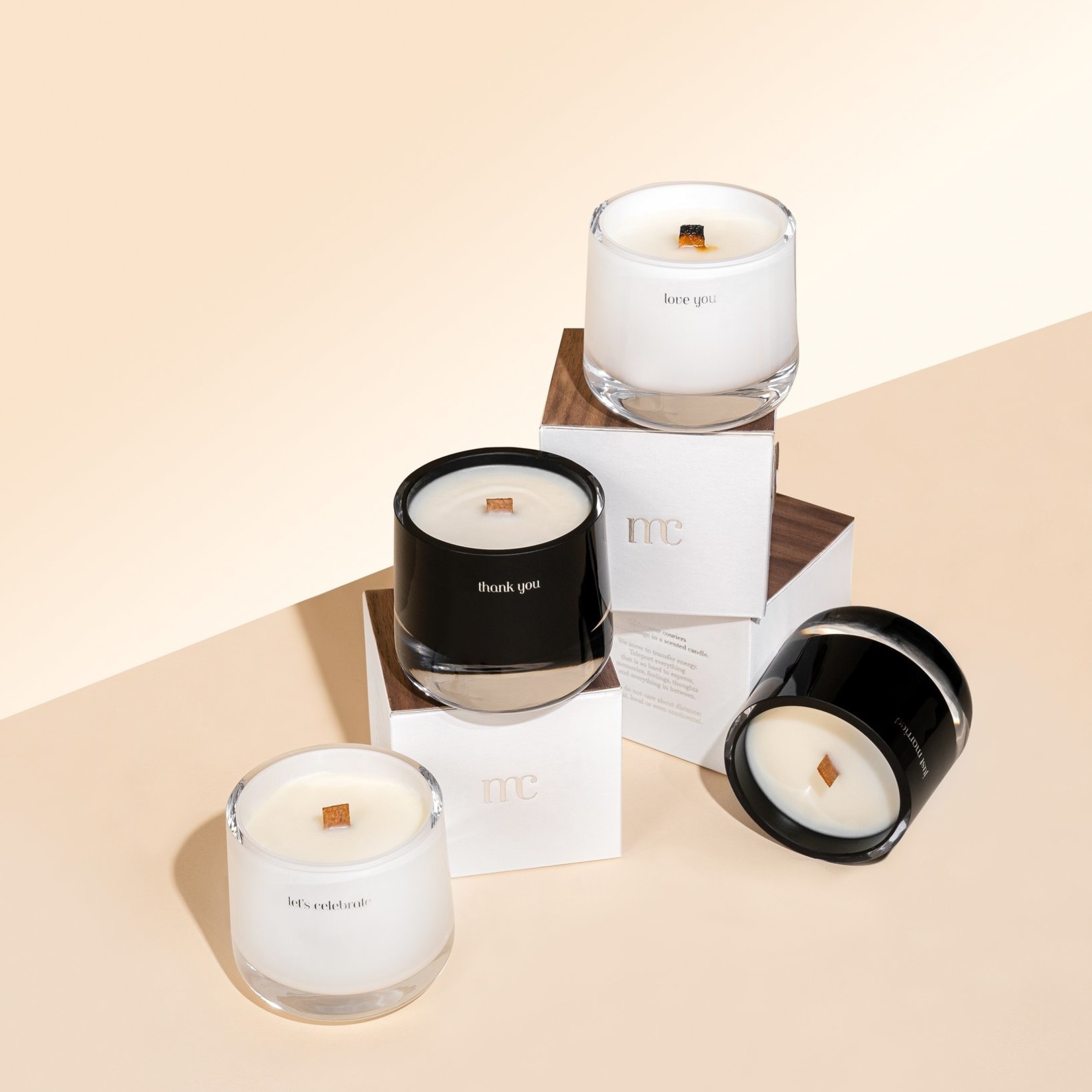 Mia Colonia Luxury Message Candles Black - LOVE YOU