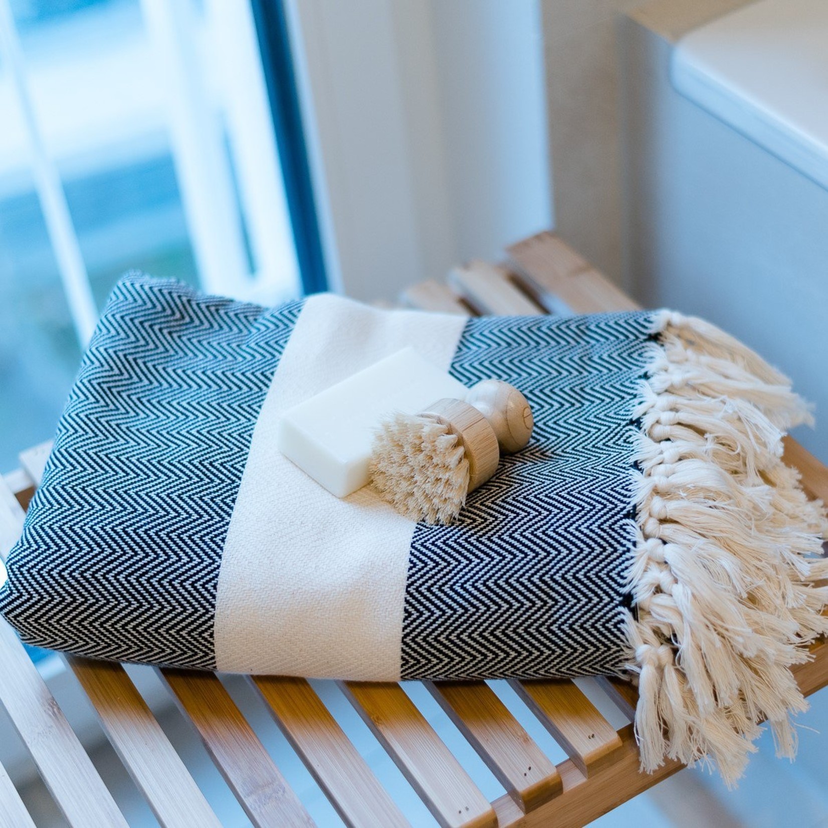 Ecobain Couture Towel | for terrace & deck chair, scarf & thermal bath