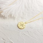 GLAM&GLORY Jewels made with love Compass necklace - Sterling silver- 14k gold plated