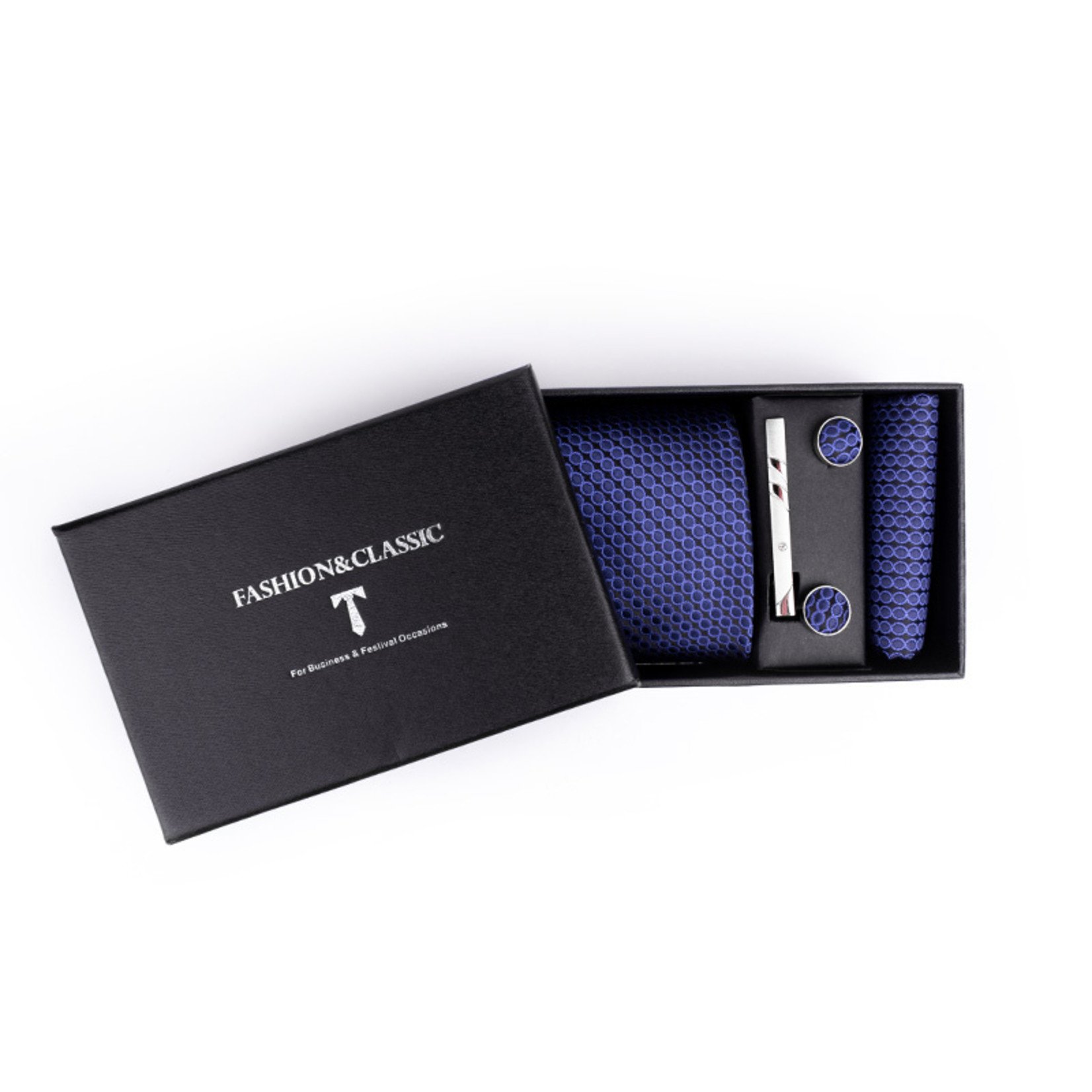 Navy Blue Tie Gift Box Set