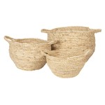 Clayre & Eef Baskets (3) Ø 30x31 / Ø 25x26 / Ø 20x20 cm