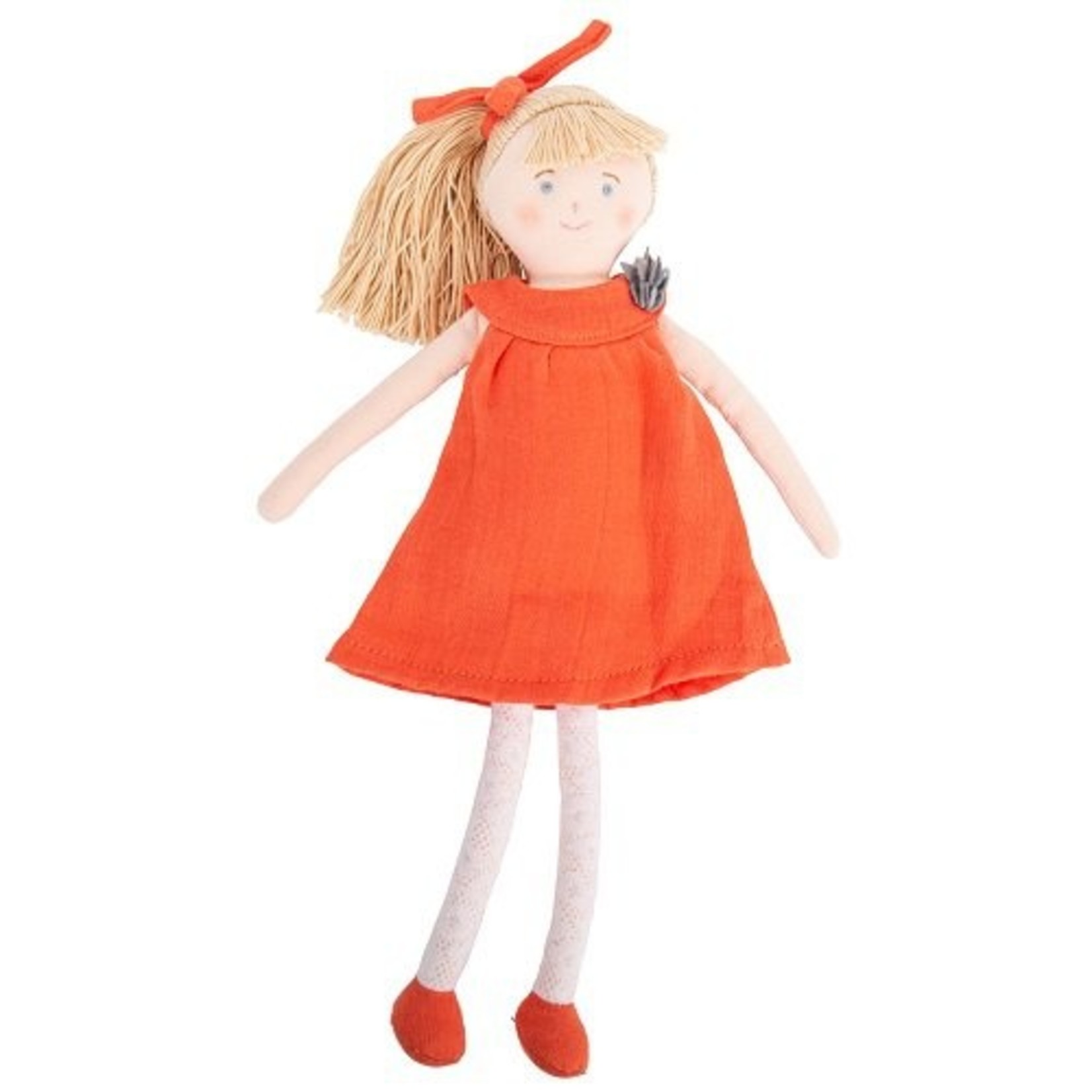 Trousselier Doll in Dress 30 cm Coral - Organic Cotton