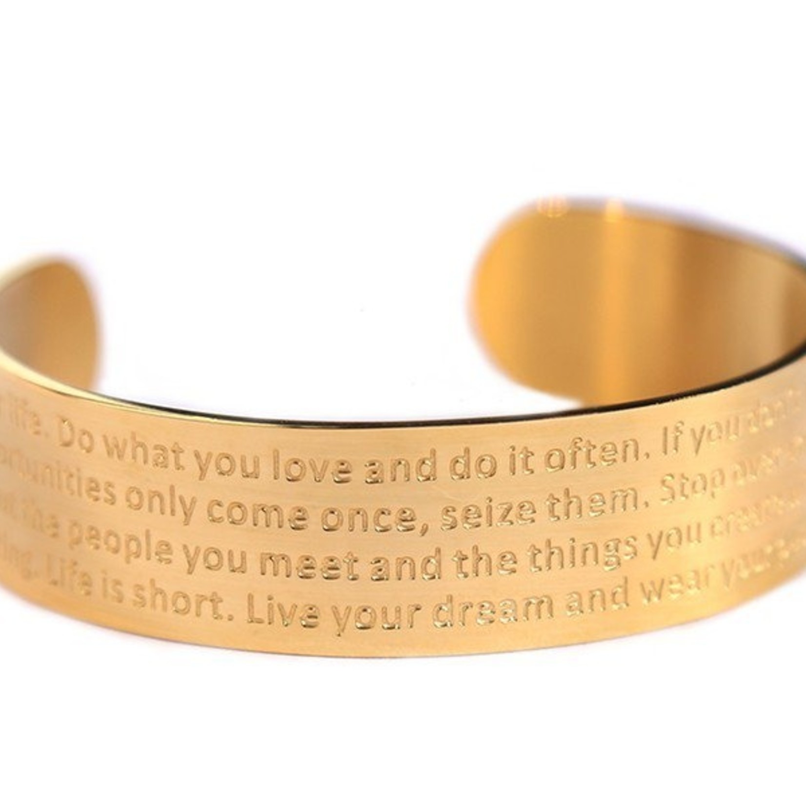 Love Ibiza Motivation armband goud