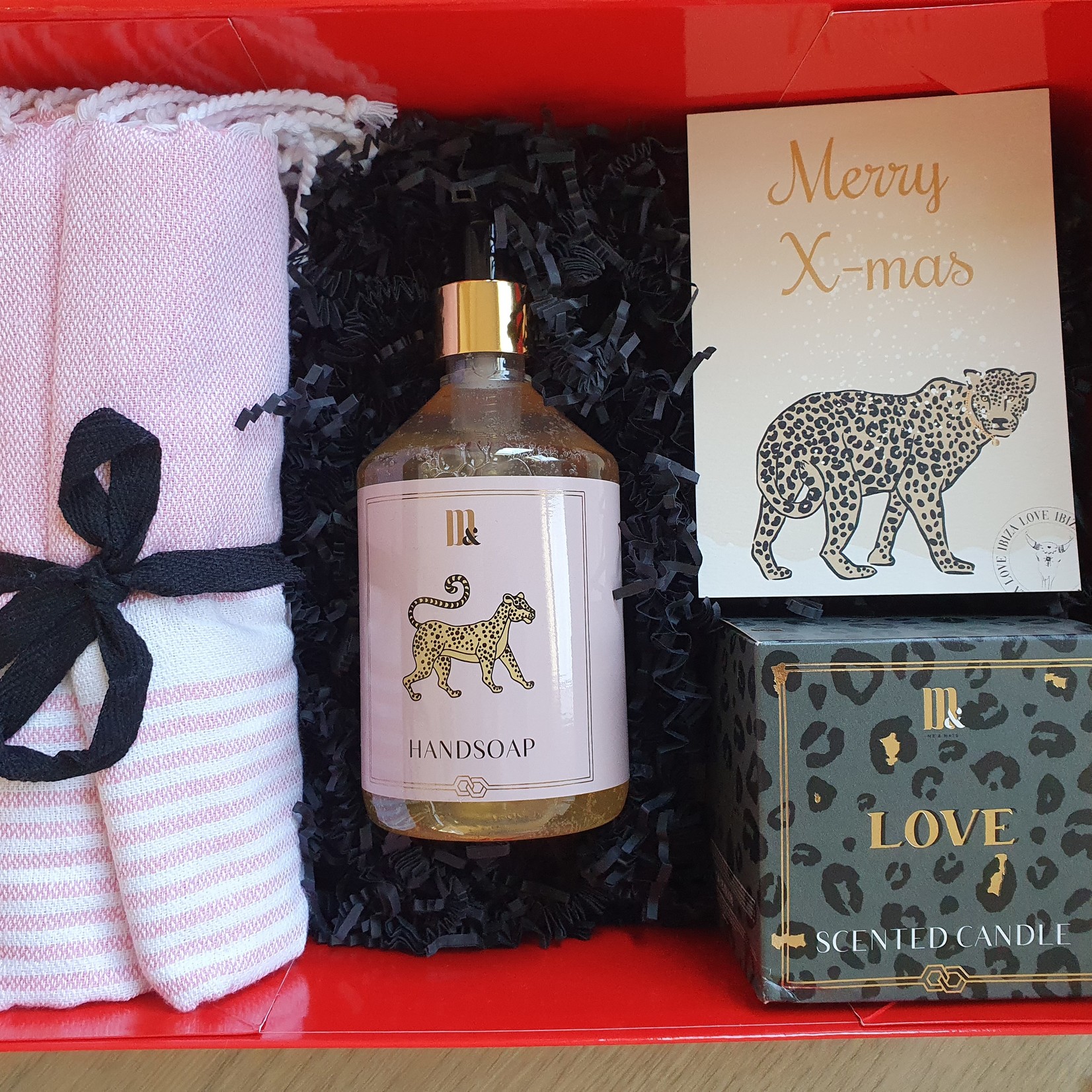 Eve's Gifts Red Christmas Eve Box - Leopard