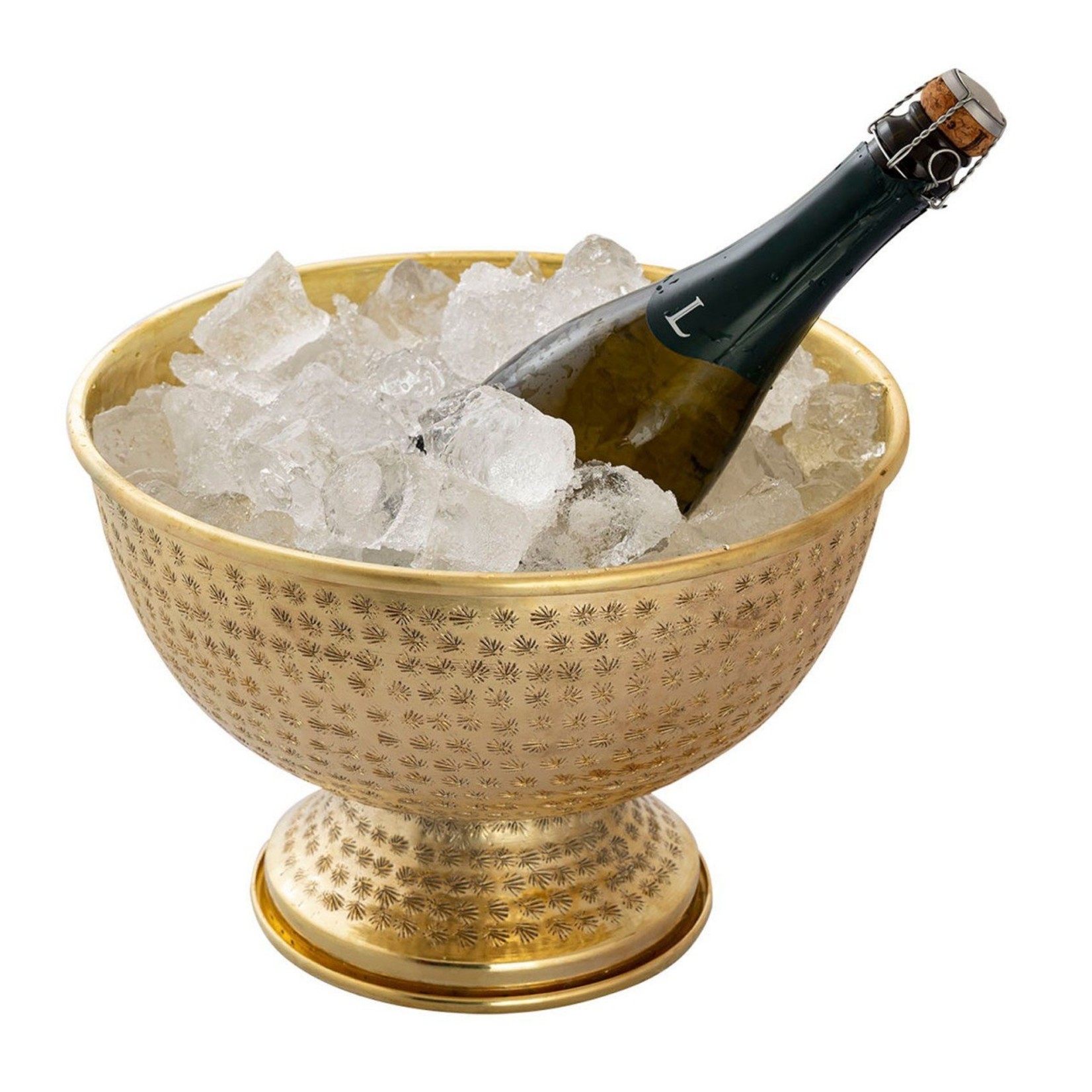 Voglrieder Champagne cooler round silver or gold - handmade