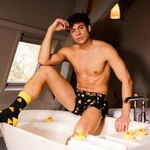 Ton sur Ton Quack Set aus Boxershorts und Socken - M/43.5-47