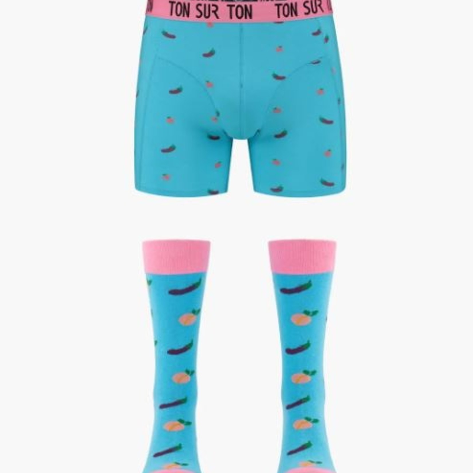 Ton sur Ton Adam & Eva Set aus Boxershorts und Socken - M/43.5-47