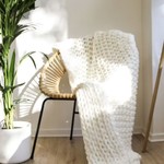 L'avant gardiste Chunky Chunky knit blanket - Chunky knit blanket - Ecru  120 x 150 cm