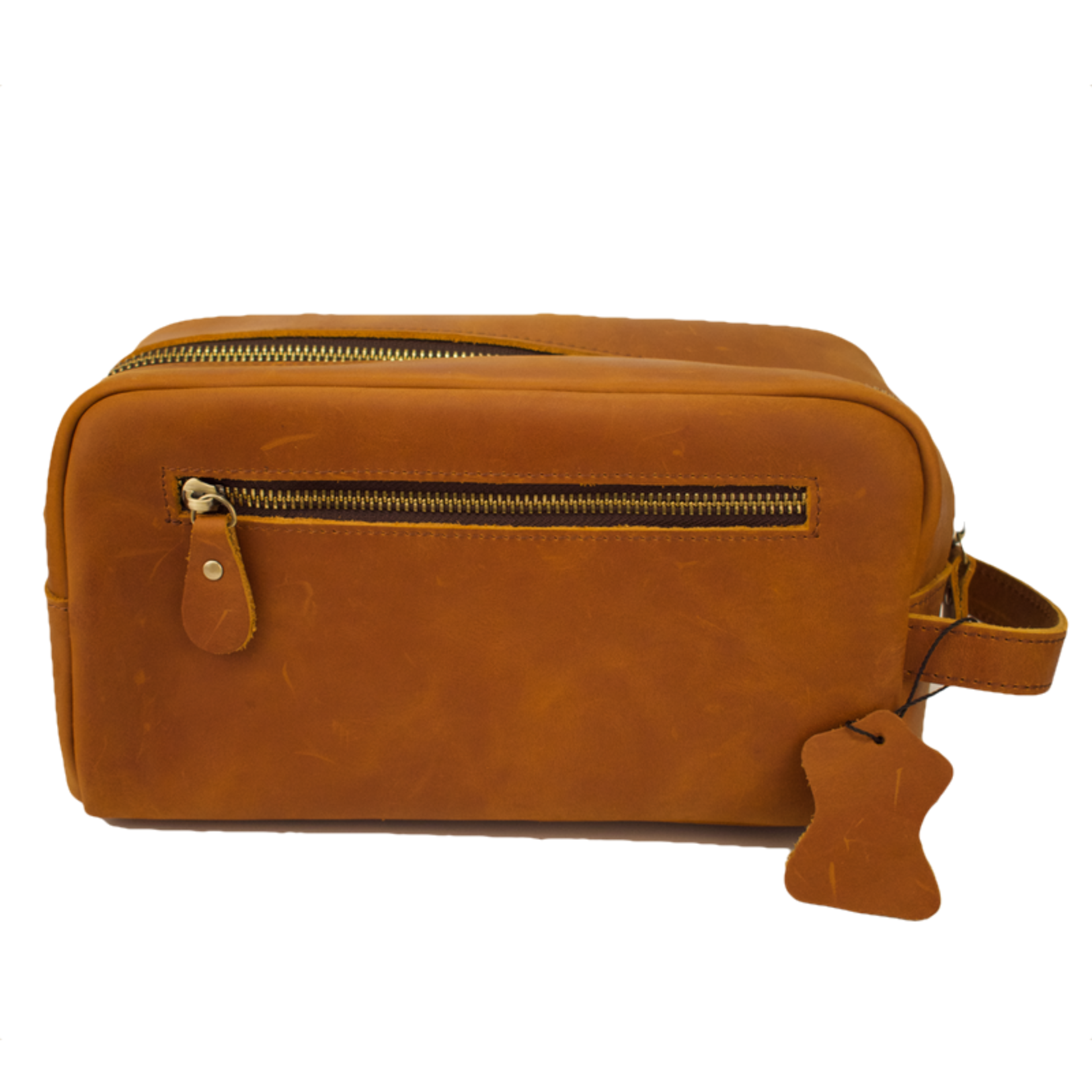 Eve's Gifts Brown Leather Men's Toiletry Bag