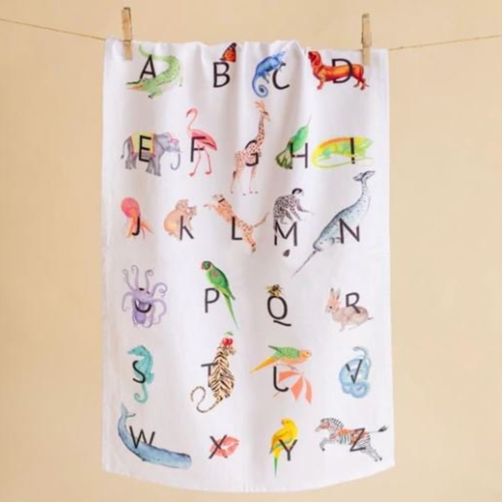 Yvonne Ellen Set/2 Tea towels Alphabet & Ooh La La, 60x45cm