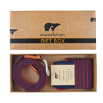 Slopes and Town Gift Box recycelter Gürtel Robbie und gestreifte Socken - EU 42-46