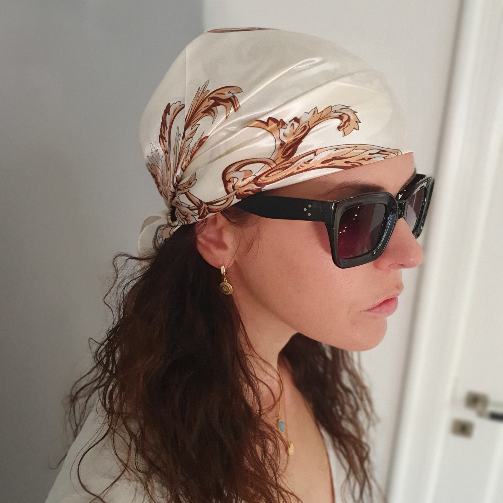 Eve's Gifts Satin bandana Baroque Cream