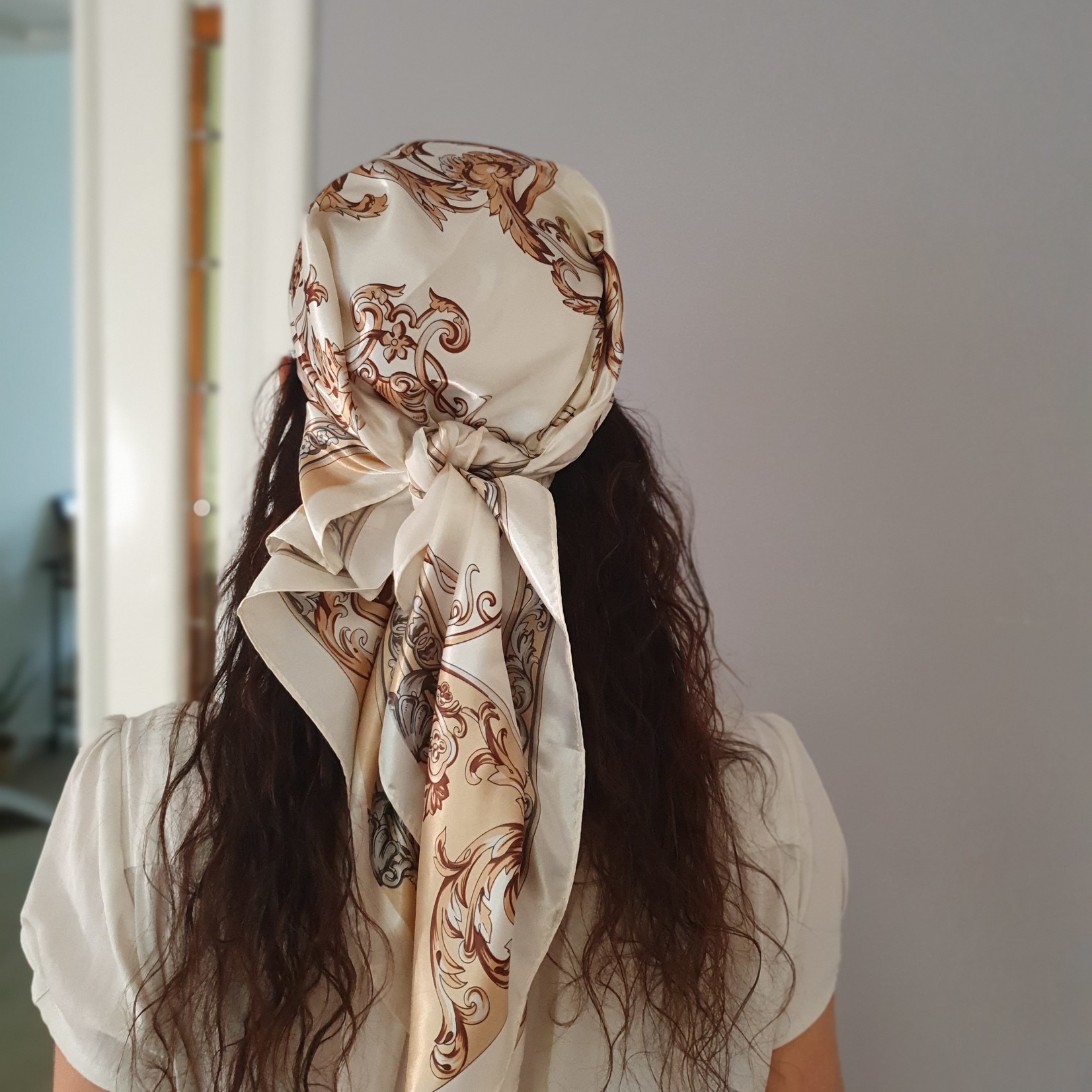 Eve's Gifts Satijnen bandana Barok Creme