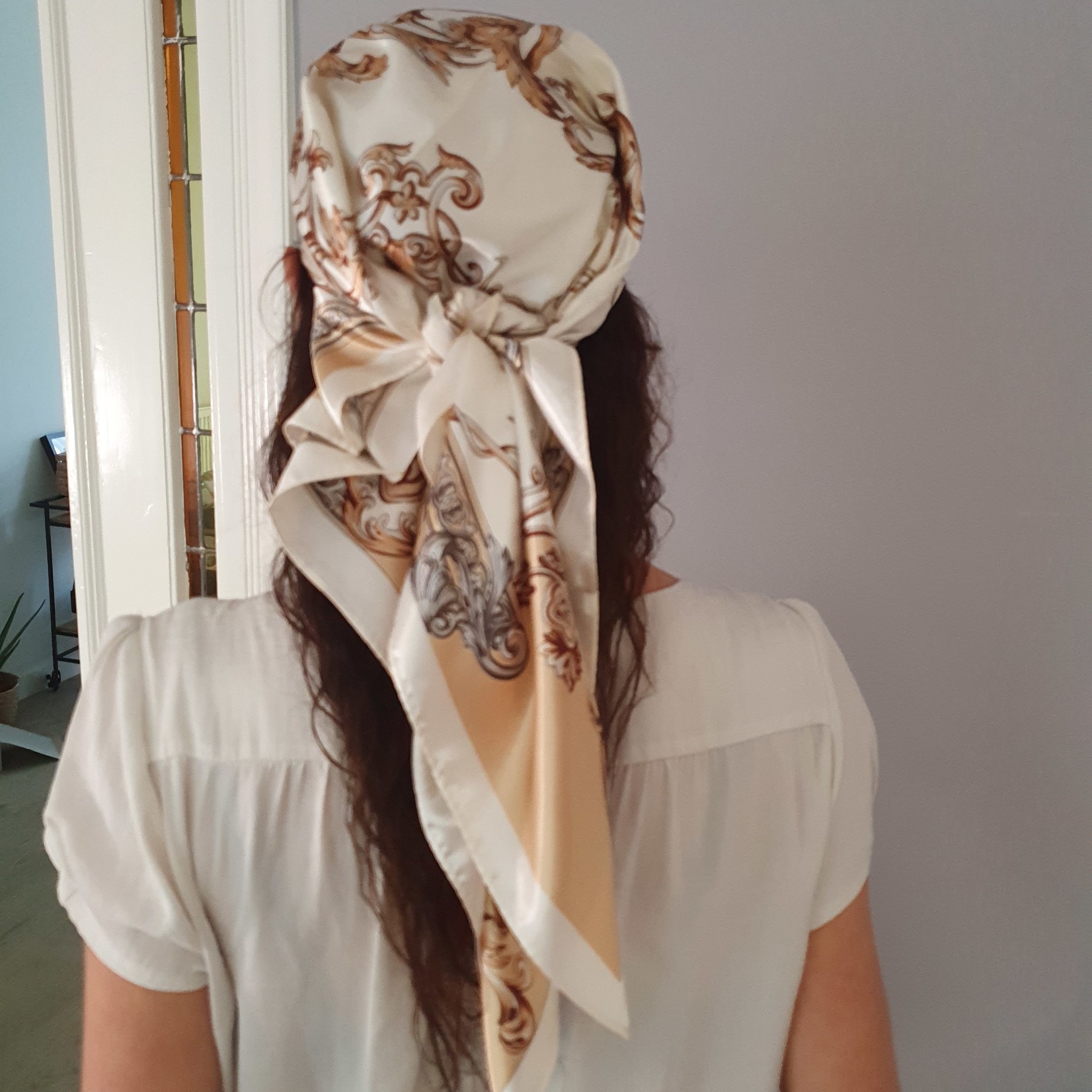 Eve's Gifts Satin bandana Baroque Cream