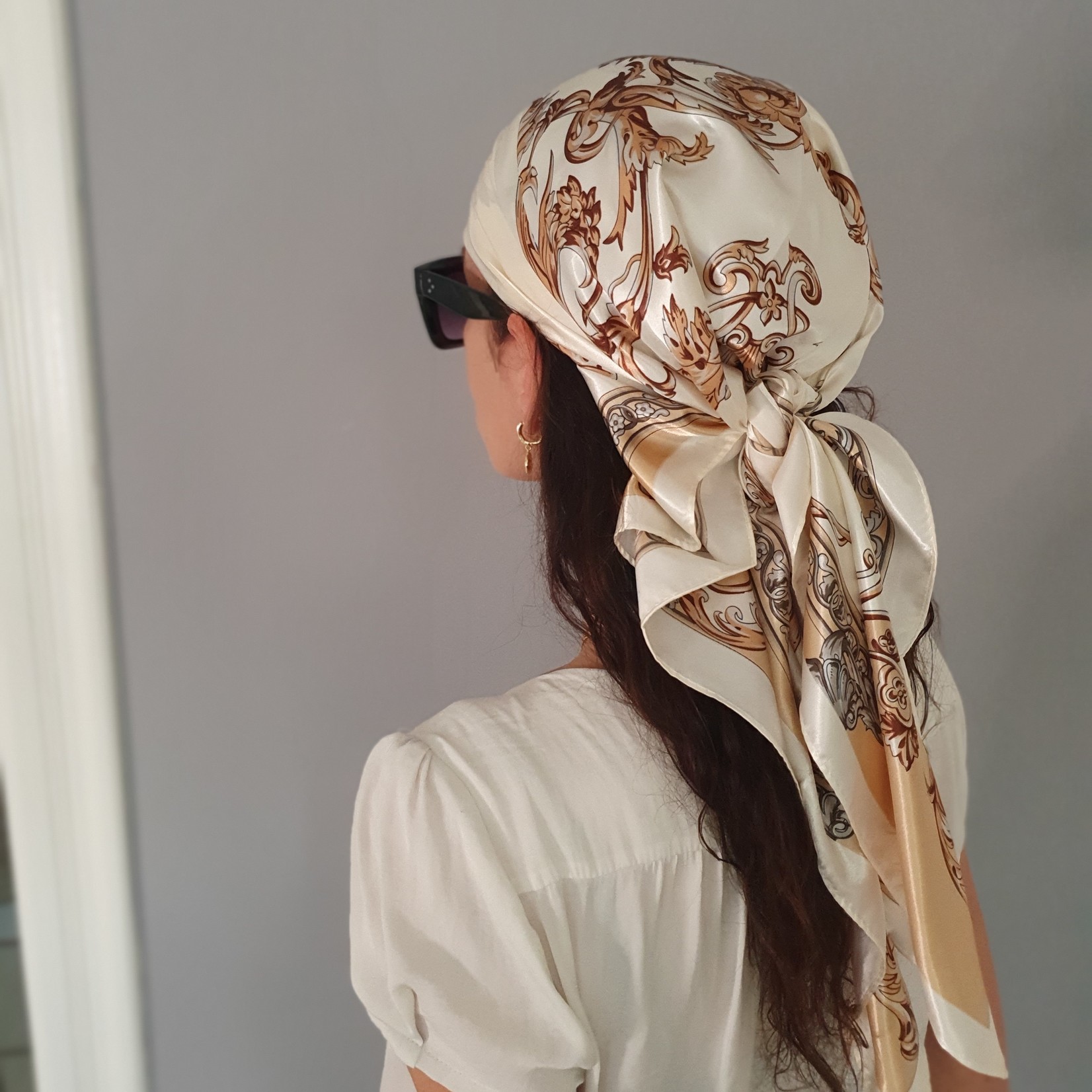 Eve's Gifts Satin bandana Baroque Cream