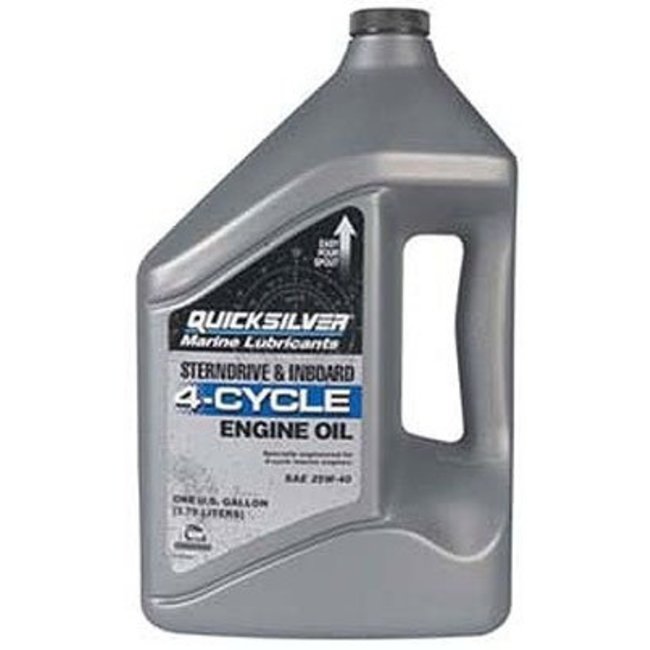 QuickSilver MerCruiser 25W40 4 liter originele fabrieks olie voor alle motoren 8M0086224