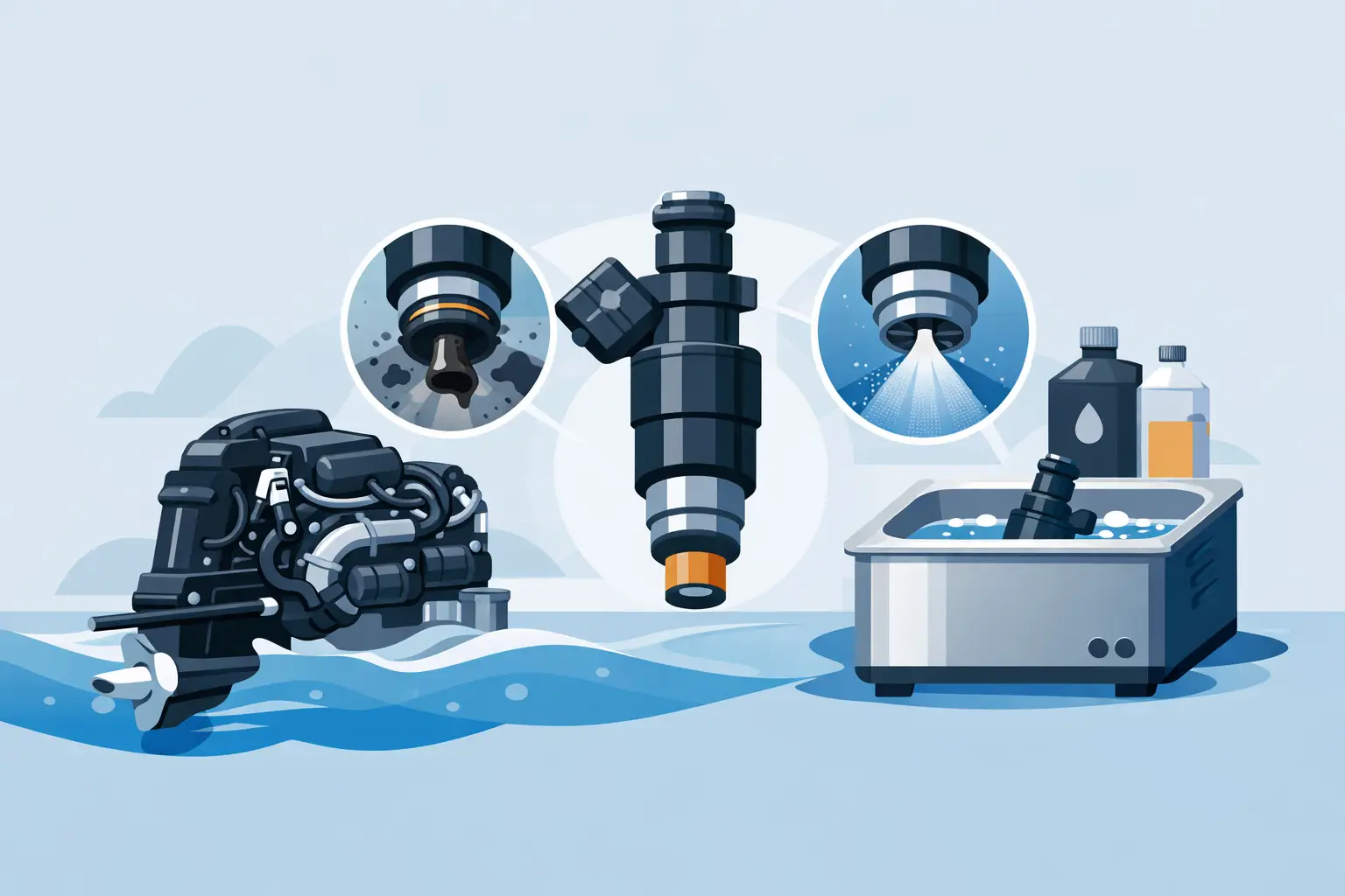 MerCruiser fuel injector reinigen uitgelegd