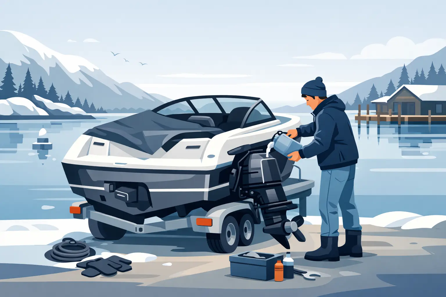 Boot winterklaar maken MerCruiser
