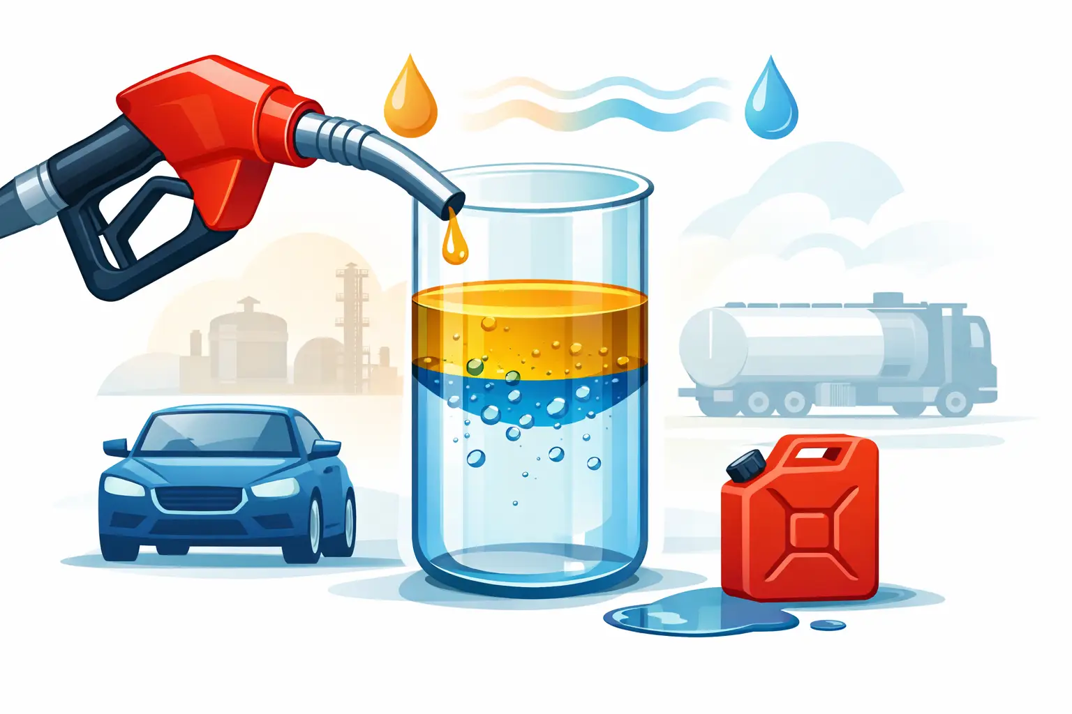 How to Recognize Water in Gasoline