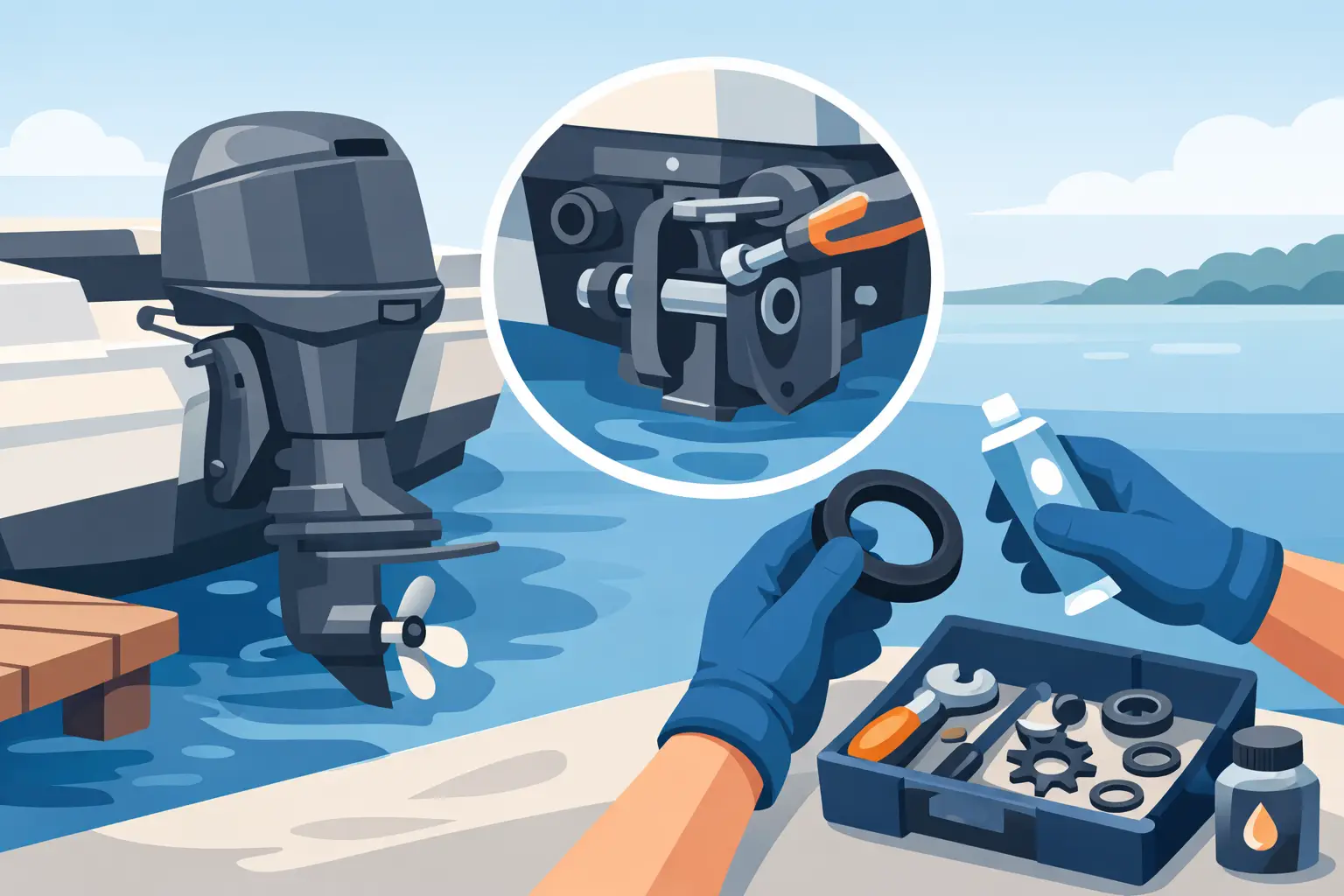 Transom service kit vervangen: zo pak je het aan