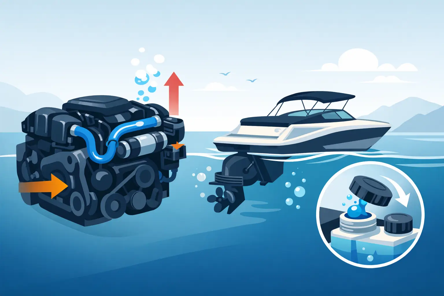Koelsysteem MerCruiser ontluchten uitgelegd
