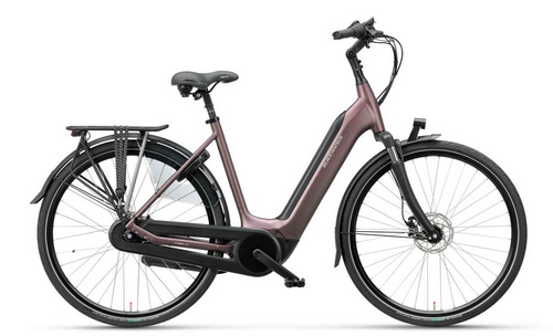 Batavus Finez E-go Power Flex accu Lage Instap 2023 Sangria Mat