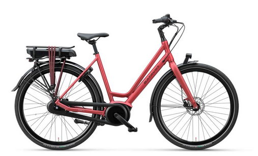 Batavus Dinsdag E-go Classic Flex accu Lage Instap 2022 Rood Mat
