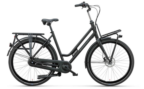 Batavus Quip Extra Cargo Dames 2022 Zwart mat