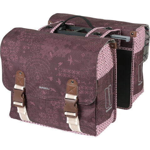 Basil Fietstas Dubbel Boheme Fig Red MIK 35L