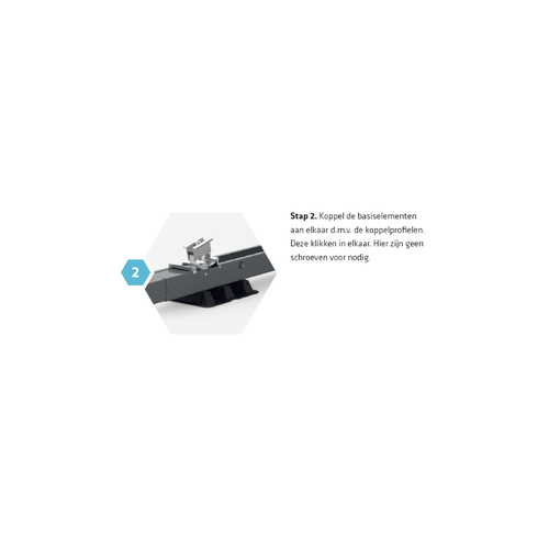 Solarstell Connect Montageset Oost/West Landscape 2 panelen 2091-2189MM