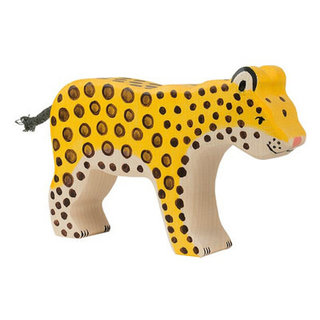 Holztiger Houten luipaard 13,5 cm