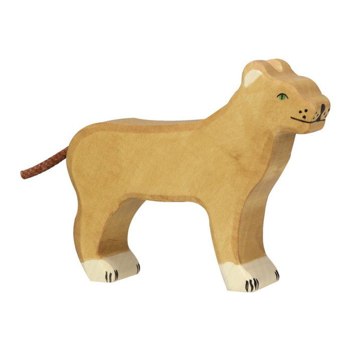 Holztiger Houten leeuwin 14 cm