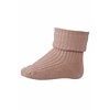 Katoenen rib babysokken Wood Rose 188