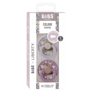 Bibs Ronde speen 2-pack natuurrubber Capel Fossil Grey - Maat 1