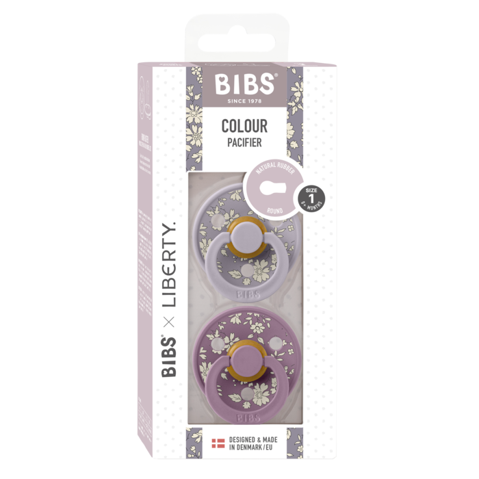 Bibs Ronde speen 2-pack natuurrubber Capel Fossil Grey - Maat 1