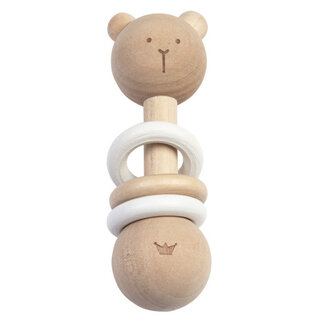 BamBam Eco Friendly Wooden Bear Rattle