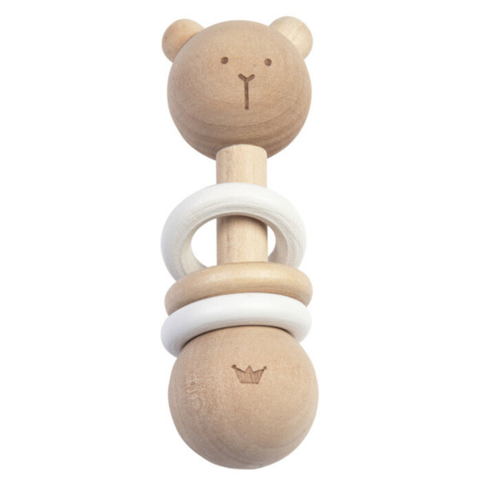 BamBam Eco Friendly Wooden Bear Rattle