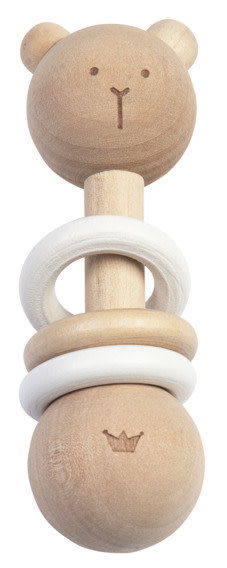 BamBam Eco Friendly Wooden Bear Rattle