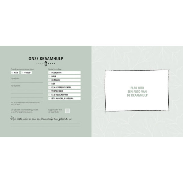 Lantaarn publishers Mooie woorden kraambezoek - Maak een unieke herinnering