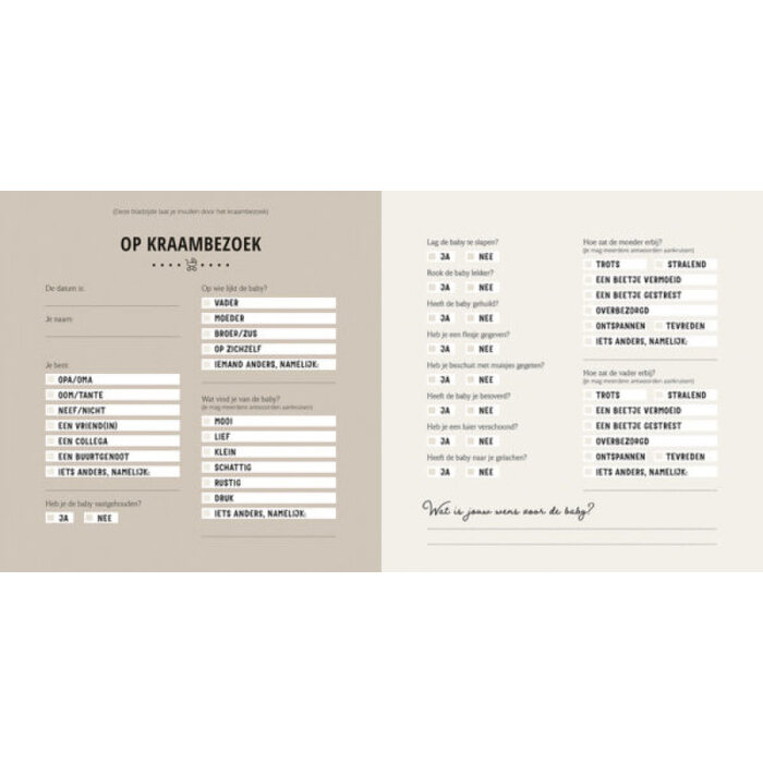 Lantaarn publishers Mooie woorden kraambezoek - Maak een unieke herinnering