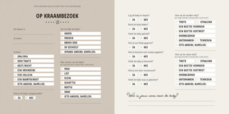 Lantaarn publishers Mooie woorden kraambezoek - Maak een unieke herinnering